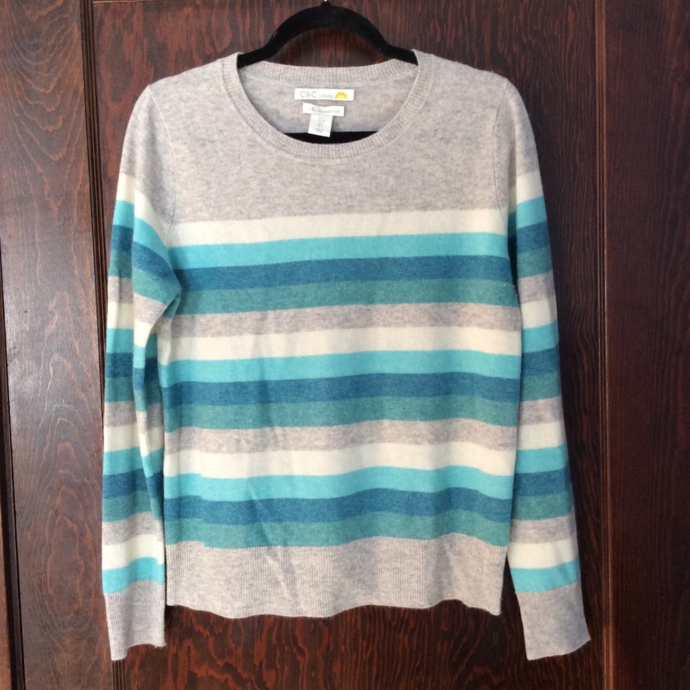 C & C California cashmere stripe pullover